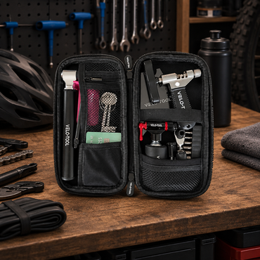 Home workshop tool case with tools organised inside