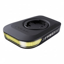 Ravemen front bike  light on a white background.