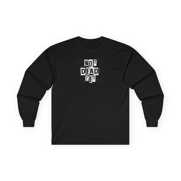 Black long-sleeve shirt with 'Skateboard Sickos' text on a white background