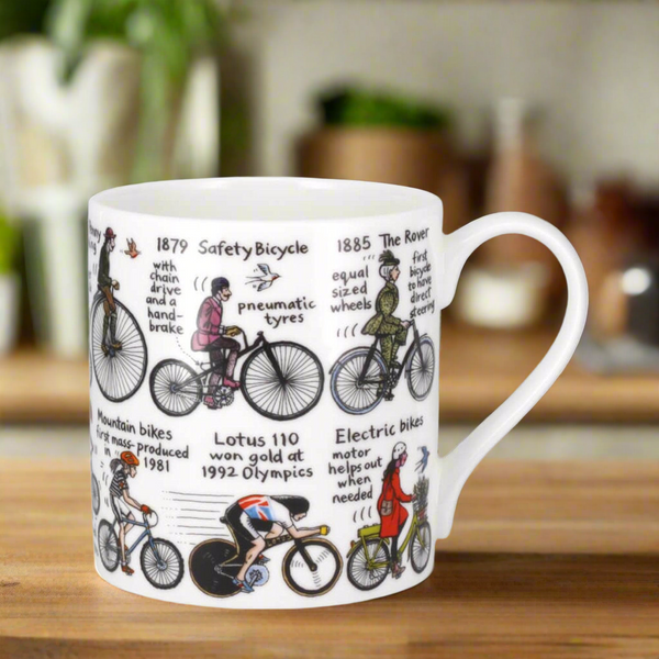 Picture Maps history of Cycling Mug