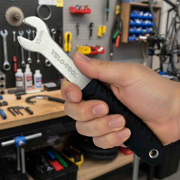 Professional Pedal Wrench - 15mm Heavy-Duty Spanner Tool Velo-Tool