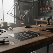 Bike Frame Protection Stickers - Carbon Effect Vinyl Kit 20 Pieces Velo-Tool