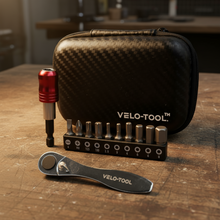 Mini 1/4" Ratchet Wrench Tool Kit - Ultra-Compact Cycling Repair Set Velo-Tool