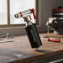 VELO-TOOL CO2 Bike Pump Silver Edition - Premium CNC Aluminium Inflator Velo-Tool