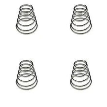 Four metal springs for quick release skewers of on a white background